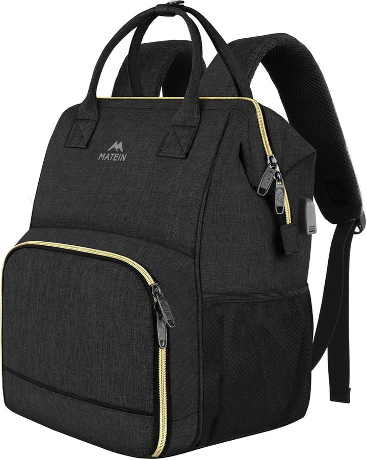 MATEIN Lunch Rucksack für Frauen, isolierter Kühlrucksack Lunchtasche mit USB-Ladeanschluss für Männ