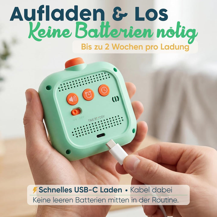 Digitaler Visueller Timer für Kinder - Wiederaufladbar, Geräuschlos 99-Minuten-Kinder-Timer für Schu