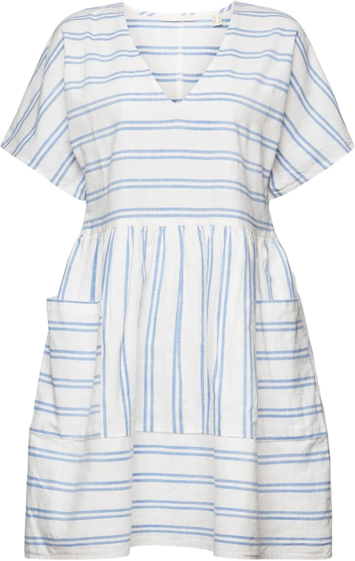 edc by Esprit Gestreiftes Minikleid, 100 % Baumwolle