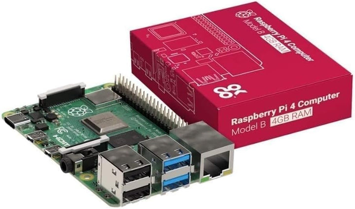 Raspberry Pi 4 Modell B; 4 GB, ARM-Cortex-A72 4 x, 1,50 GHz, 4 GB RAM, WLAN-ac, Bluetooth 5, LAN, 4
