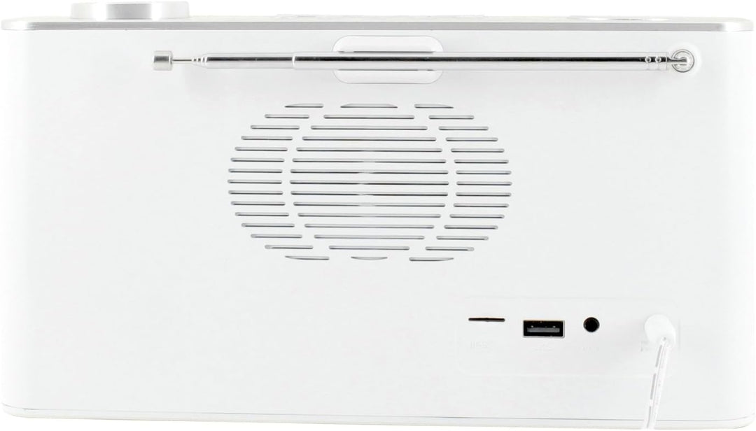 Soundmaster DAB700WE tragbares Radio DAB+ und UKW USB MP3 und Bluetooth Streaming Metallgehäuse weis
