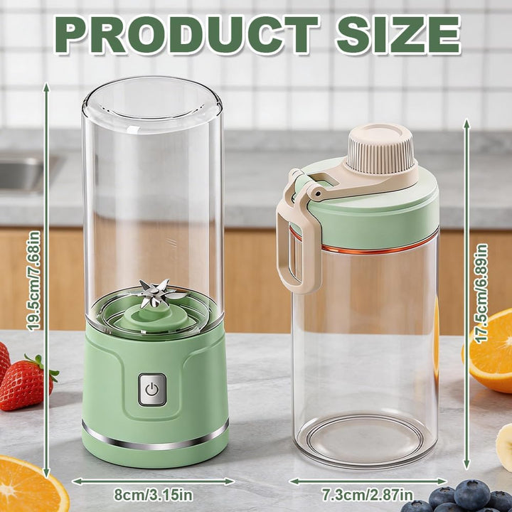 Fresh Juice Mixer Flasche, TGKYK 450ml Tragbarer Mixer Smoothie Maker mit Bürsten, 38 Klingen, USB-L