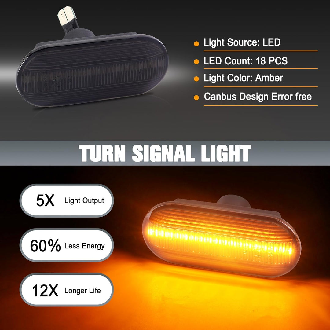 OZ-LAMPE Blinker Seitenblinker für VW Golf Mk3 Mk4 Bora Beetle Polo Jetta Sharan Lupo Multivan Trans