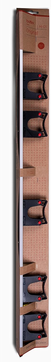 Wandhalterung für Besenstiele schwarz, 5-fach (90 cm)