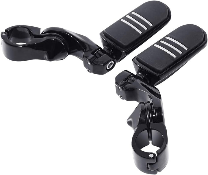 TCMT Highway Pegs 32 mm Universell Schwarze Fussrasten Passend für Electra Road King Street Glide To