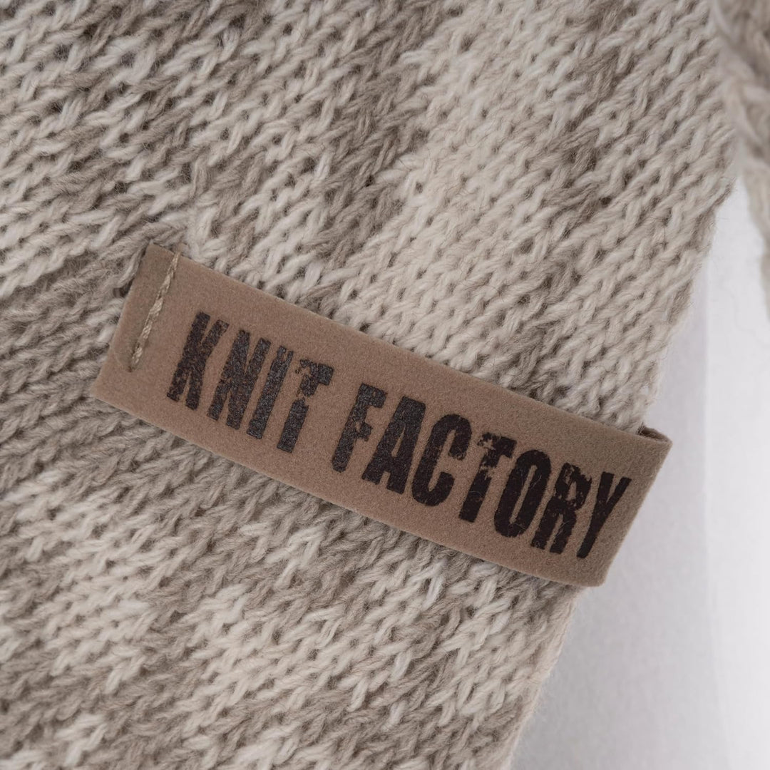 KNIT FACTORY - Lea Dreiecksschal Beige/Iced Clay, Beige/Iced Clay