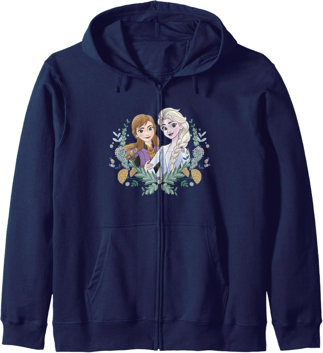 Disney Frozen Anna & Elsa Sisters Floral Portrait Kapuzenjacke