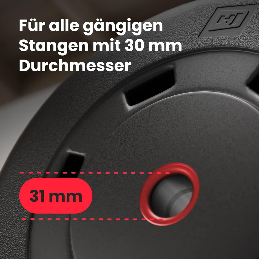 Hop-Sport Hantelbank Kraftstation 1065 mit Lang-, Curl- & Kurzhantel Gewichte 38kg bis 135kg 38kg +