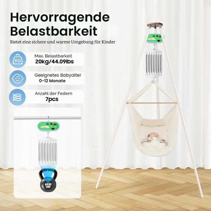 YyanLAK Motor Federwiege, Federwiege Baby Hängende Elektrische Wiege-Steuerung mit Einstellbarer Tim