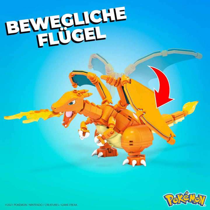MEGA HFG06 - Mega Construx Pokémon Glumanda Evolutionsset, Konstruktionsspielzeug, Spielzeug ab 7 Ja
