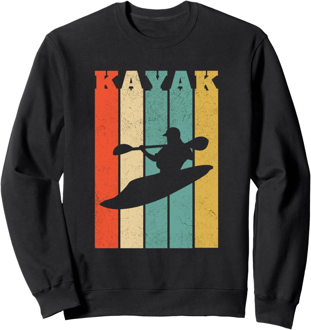 River Whitewater Kajak Kajak Retro Sweatshirt