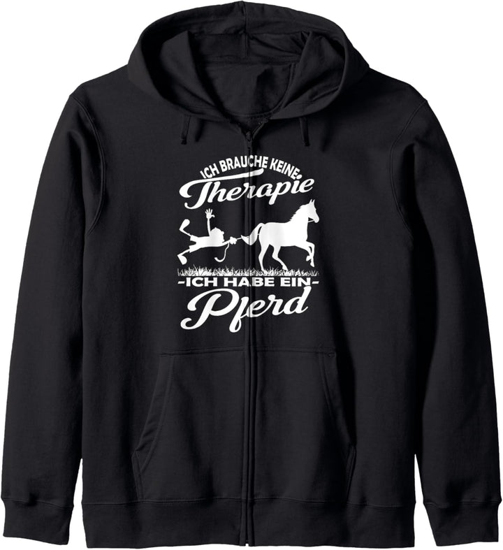 Ich brauche keine Therapie Pferd | lustiger Reitsport Spruch Kapuzenjacke