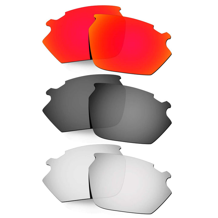 HKUCO Verstärken Ersatz-Brillengläser für Rudy Stratofly Rot/Schwarz/Titan Sonnenbrille