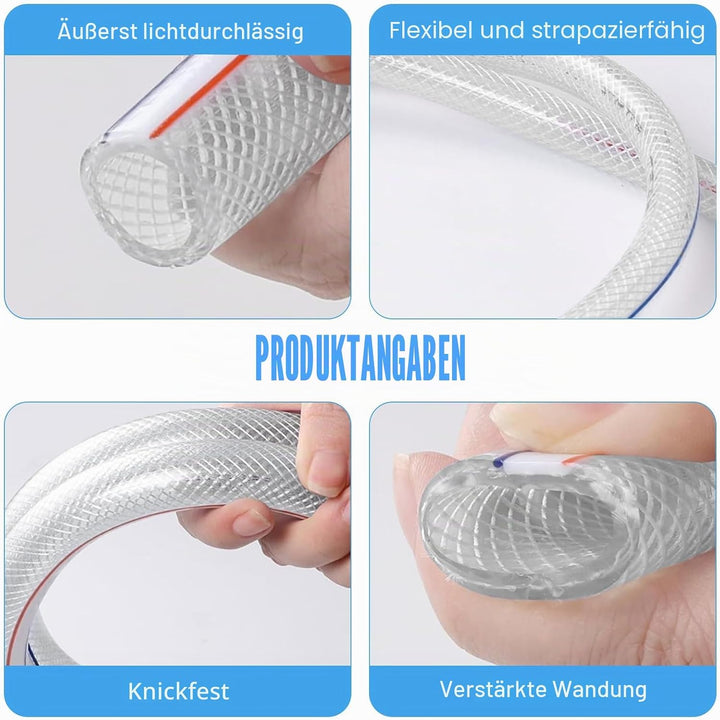 Trinkwasserschlauch, PVC Schlauch 25mm Innendurchmesser, Wasserschlauch Plastikschlauch Aquariumschl