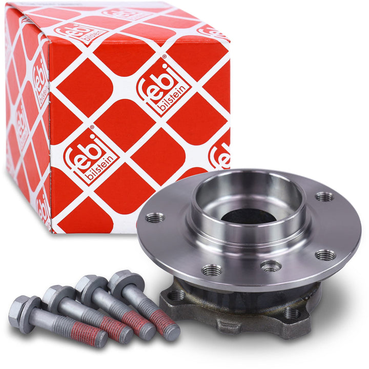 febi bilstein 23371 Radlagersatz mit Radnabe und Befestigungsschrauben , 1 Stück