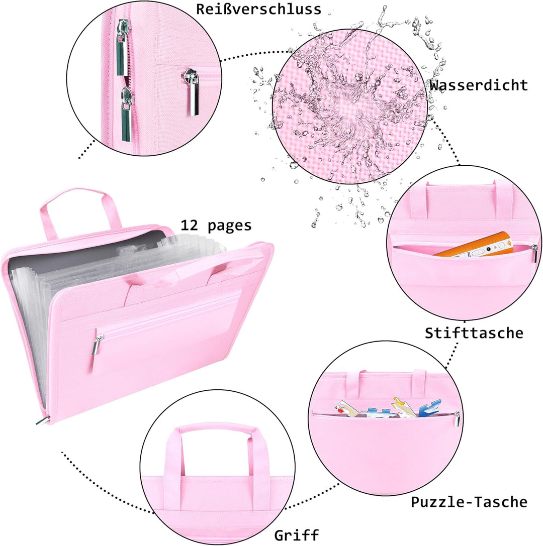 Annmore Tasche für Tiptoi Stift, und für 1-5 Tiptoi Bücher, Rosa Transporttasche für TipToi Starters