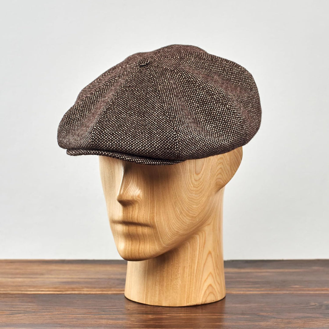Sterkowski Peaky | 100% Harris Tweed Schiebermütze für Herren und Damen | Warm Komfortabel Newsboy C