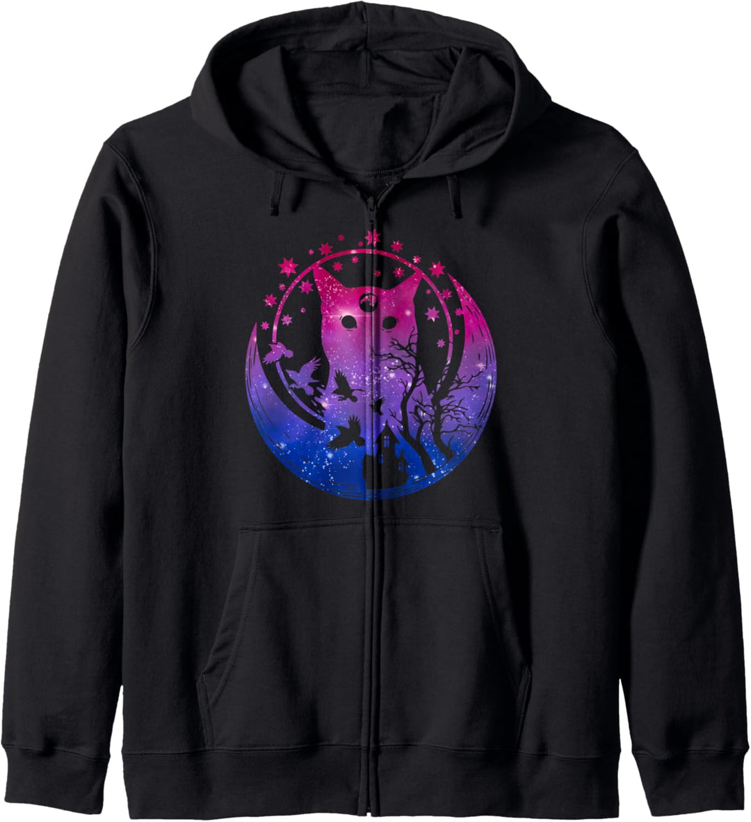 Bisexuelle Mond Space Cat Pride Katze Bisexuell LGBT Kapuzenjacke