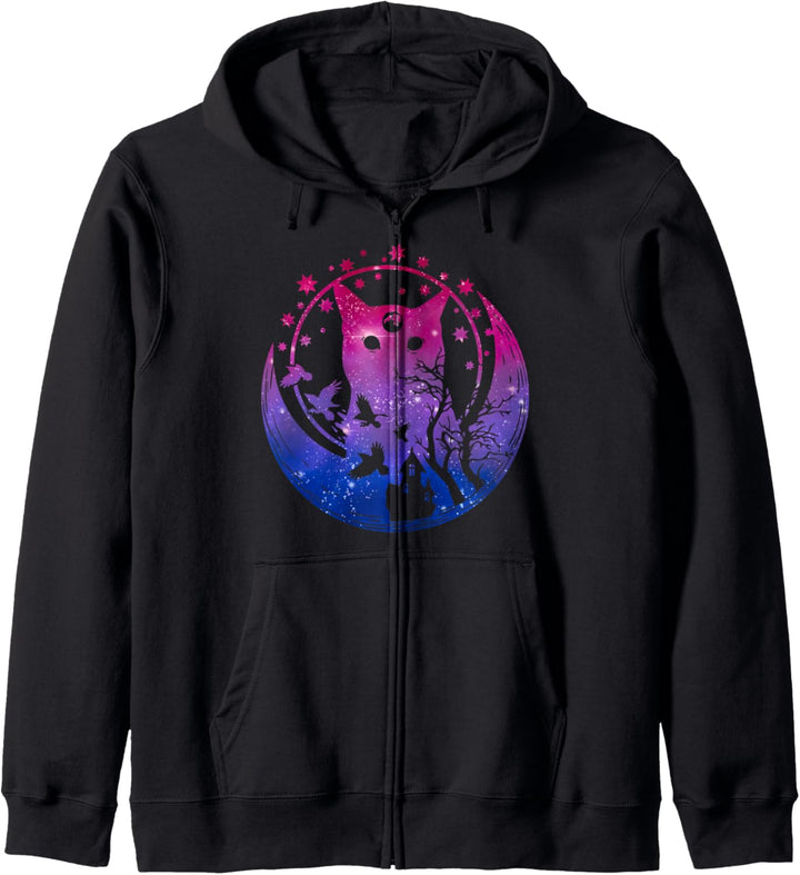 Bisexuelle Mond Space Cat Pride Katze Bisexuell LGBT Kapuzenjacke