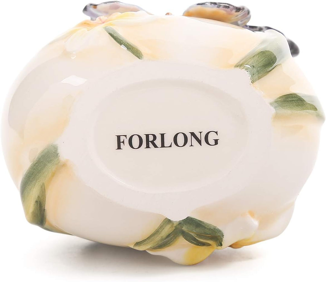 Seifenspender Keramik 3D Handbemalt Schmetterling und Lilien Blume Lotion Spender Badezimmer Zubehör