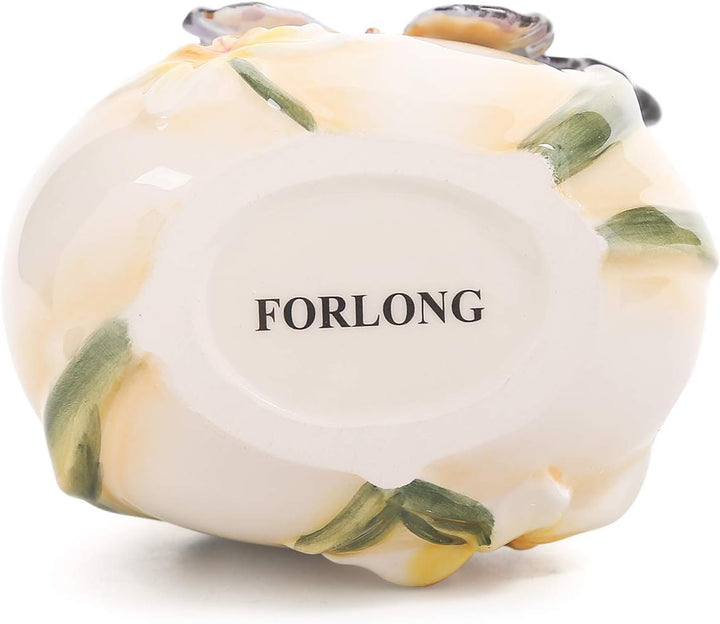Seifenspender Keramik 3D Handbemalt Schmetterling und Lilien Blume Lotion Spender Badezimmer Zubehör