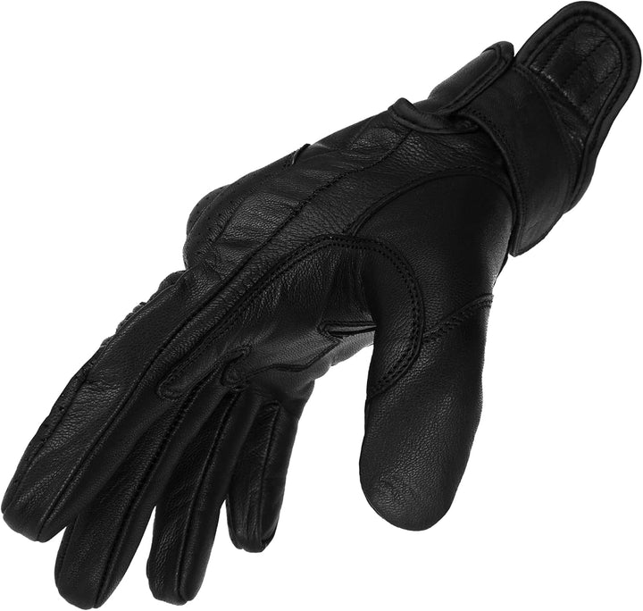 TacFirst AMALFITANA Motorrad Handschuhe Sommer aus Leder, Retro, Vintage Lederhandschuhe Damen, Herr