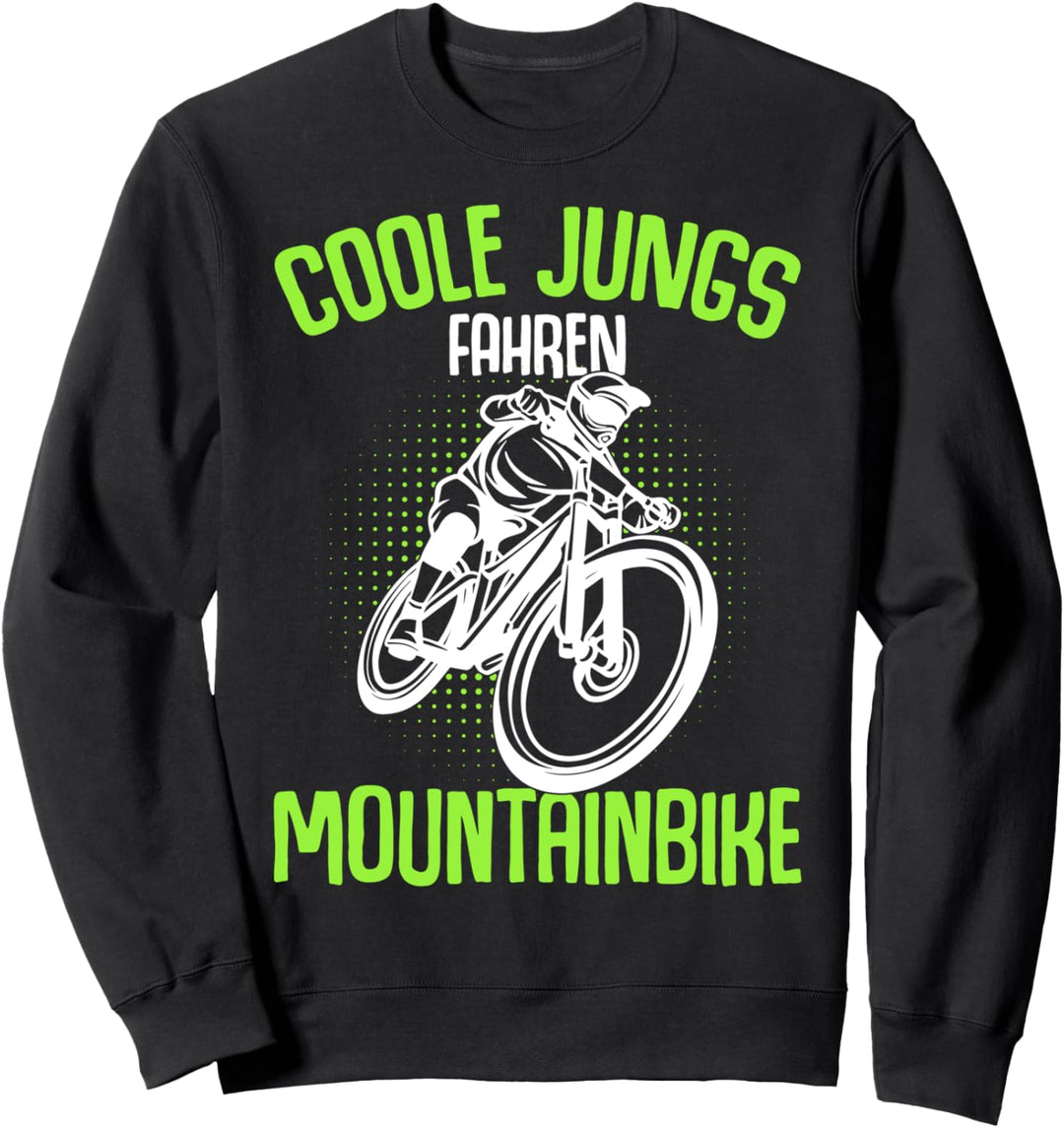 Coole Jungs fahren Mountainbike Mountain Biker Kinder Jungen Sweatshirt