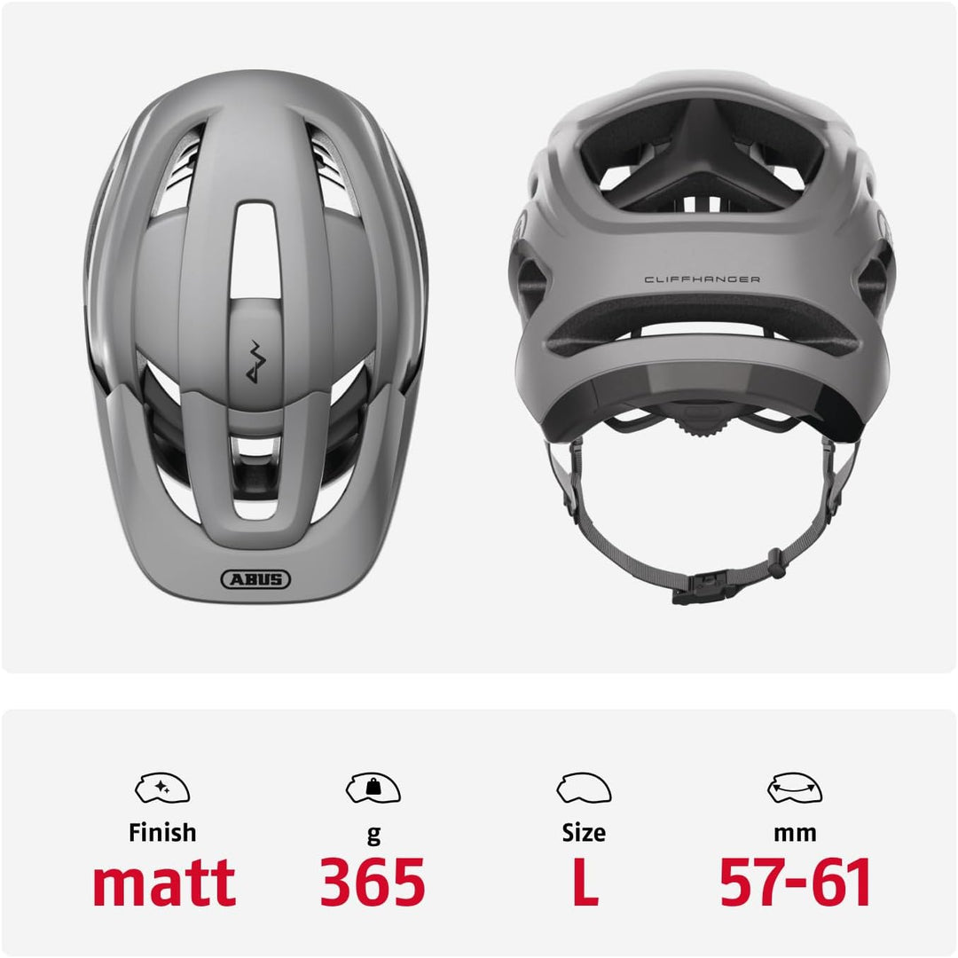 ABUS MTB-Helm Cliffhanger - Fahrradhelm für anspruchsvolle Trails - mit grossen Lüftungsöffnungen &