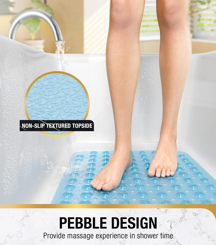 HITSLAM Badewannenmatte rutschfest, 101 x 40cm Extra Lange Antirutschmatte Badewanne, Duschmatte rut