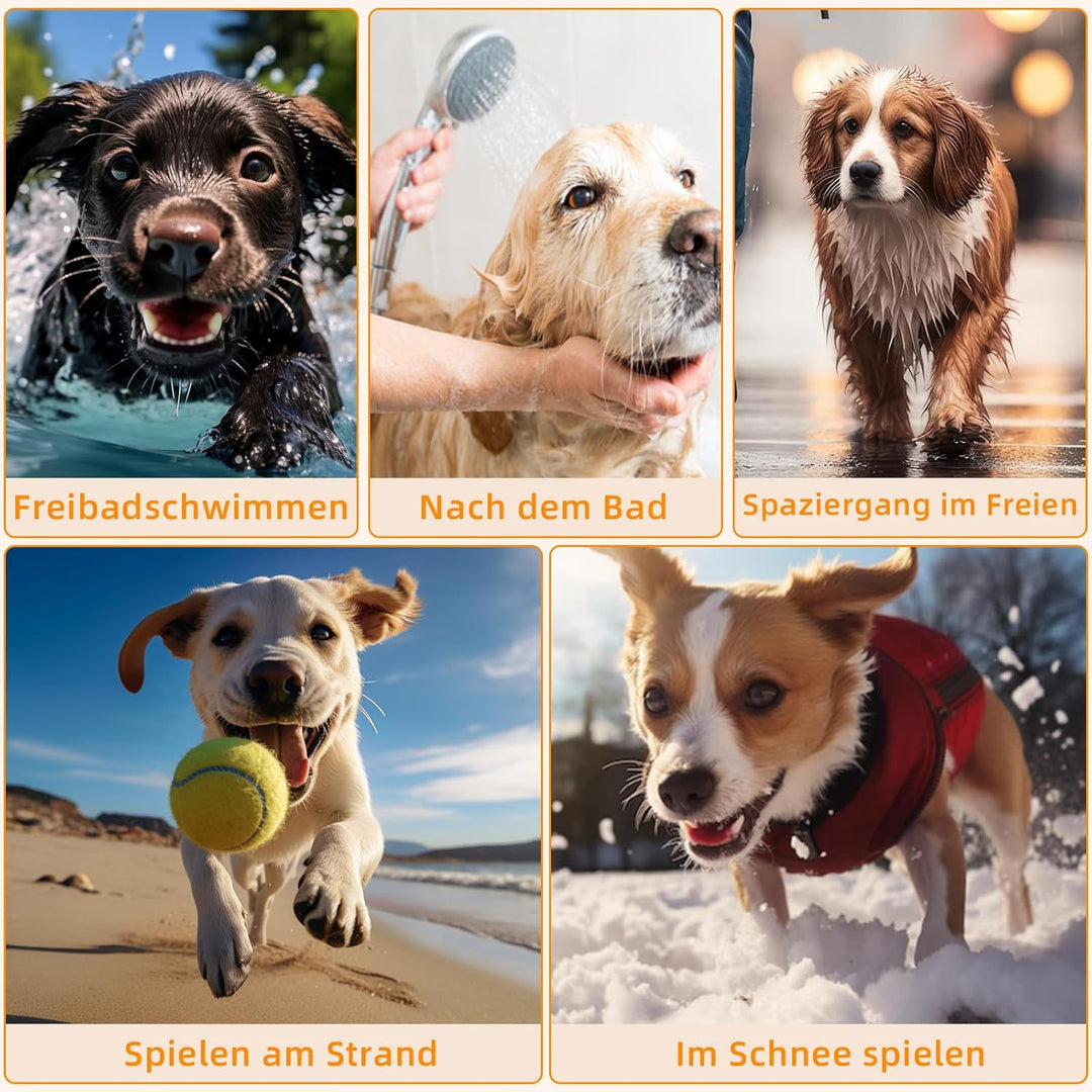 2er Set Hunde Handtuch extra saugfähig, Hundehandtücher aus Mikrofaser, Weich, Langlebig und Schnell