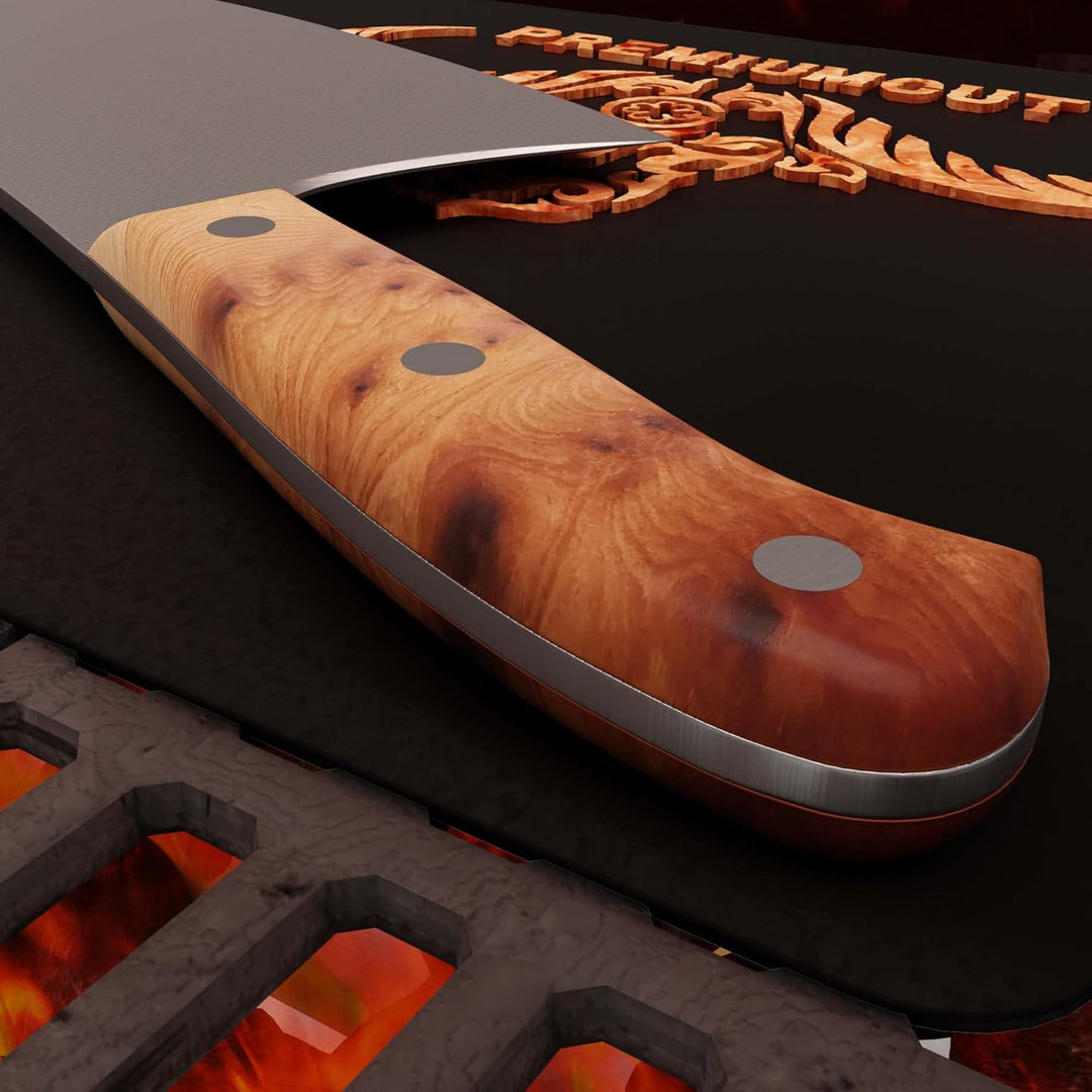 GIESSER seit 1776 - Made in Germany - Küchenbeil 22 cm Tree of Life, PremiumCut Butcher No 1, Hackme