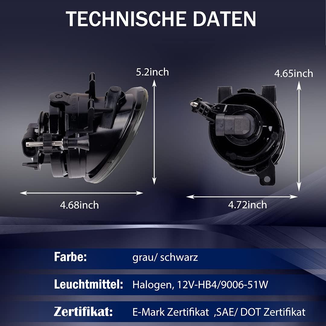 Nebelscheinwerfer für Volkswagen Tiguan Beetle Caddy 3 Eos Golf 6 / Cabriolet/Plus Jetta 4 Touran Up