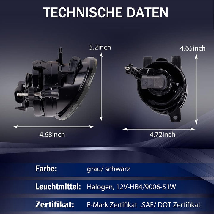 Nebelscheinwerfer für Volkswagen Tiguan Beetle Caddy 3 Eos Golf 6 / Cabriolet/Plus Jetta 4 Touran Up