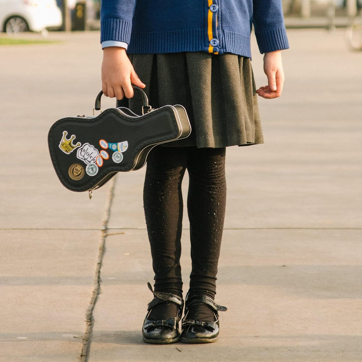 Suck UK Guitar Lunch Box, Brotdose Im Gitarrenkoffer-Design Gitarre, Blechdose Aufbewahrungsbox Paus