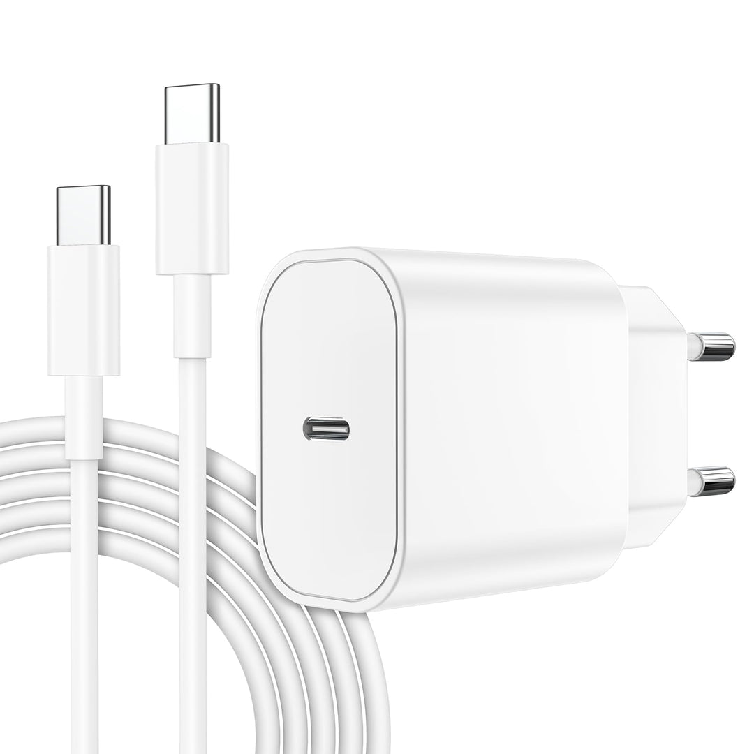 2Pack iPhone 17 16 15 Ladegerät, USB C Power Adapter mit 1M Ladekabel, Schnellladegerät iPhone Charg