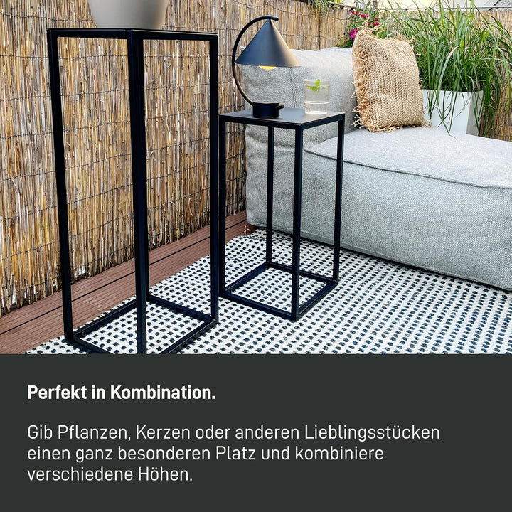 Natural Goods Berlin 1x Pflanzenständer RECHTECK Blumenhocker eckig aus Metall Innen- und Aussenbere