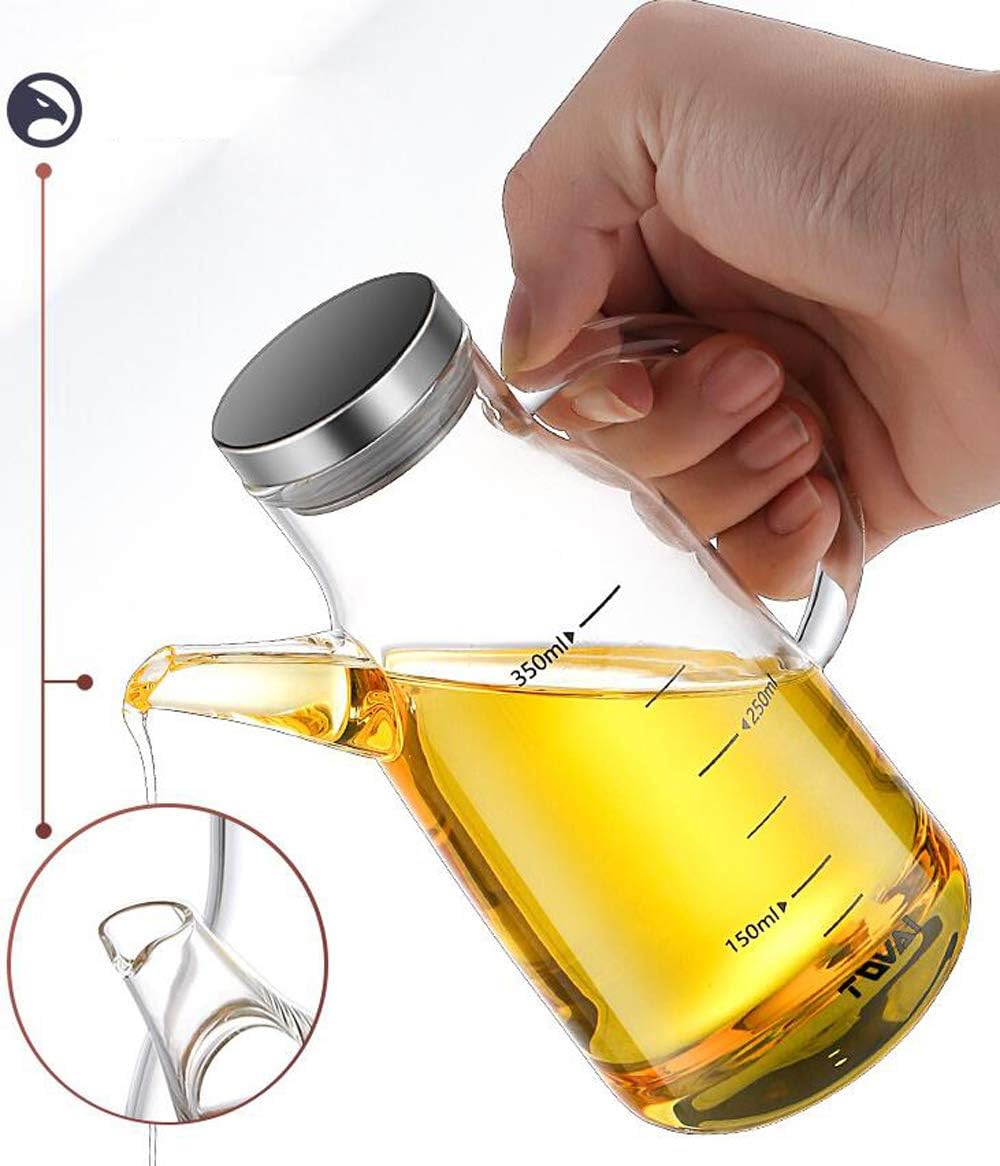 XiaoShenLu Essig und Ölflasche, Ölspender und Hohes Borosilikatglas Olivenöl Flasche Behälter für BB