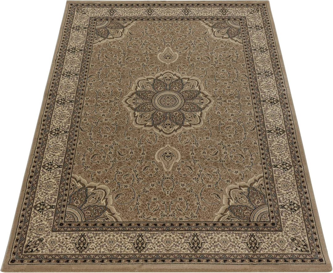 Carpetsale24 Orientteppich Kurzflor Orientalischer Teppich, Klassisch Oriental Ornament Medaillon De