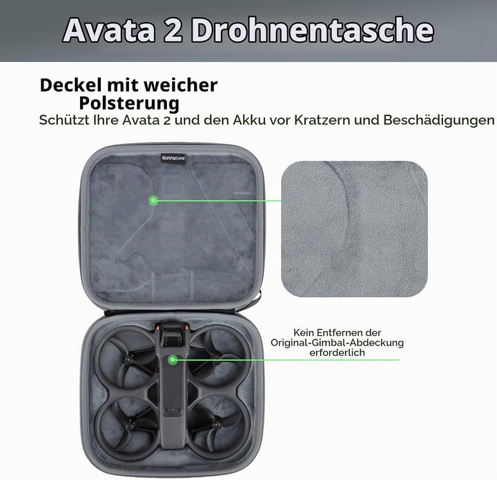ZJRXM Tasche für DJI Avata 2 Drone, Portable Reisetasche Handtasche Tragetasche für DJI Avata 2 Dron
