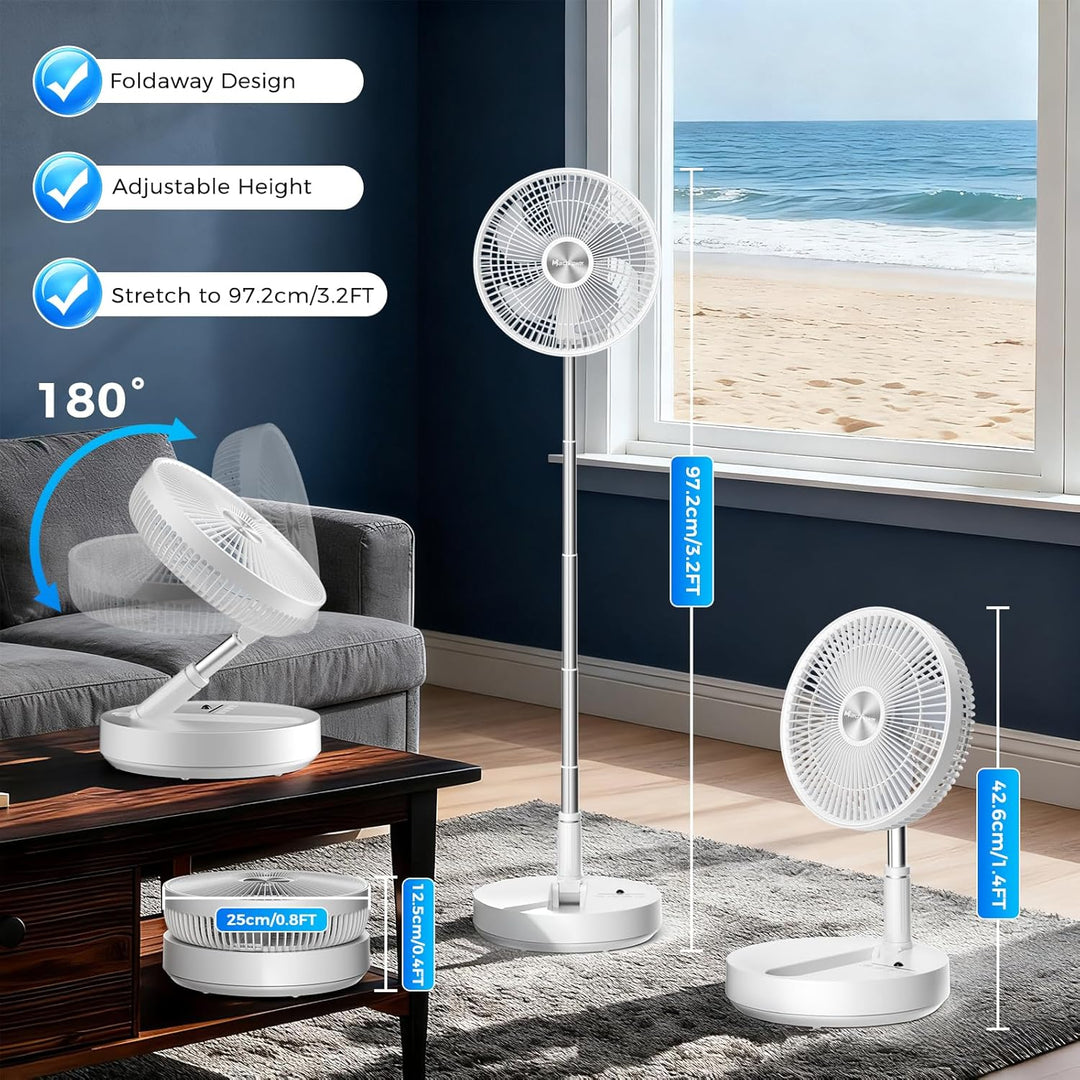 Marchpower leise Standventilator mit Fernbedienung Timer klappbar Ventilator Automatischer Oszillati