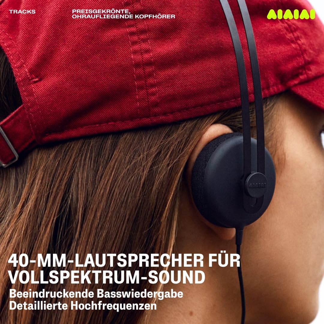 AIAIAI Tracks Supra-Aurale Kopfhörer – Preisgekröntes Design mit 3,5-mm-Klinkenanschluss, Full-Range