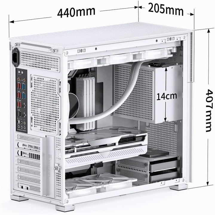JONSBO D41 MESH Screen ATX Gehäuse, gehärtetes Glas, weiss