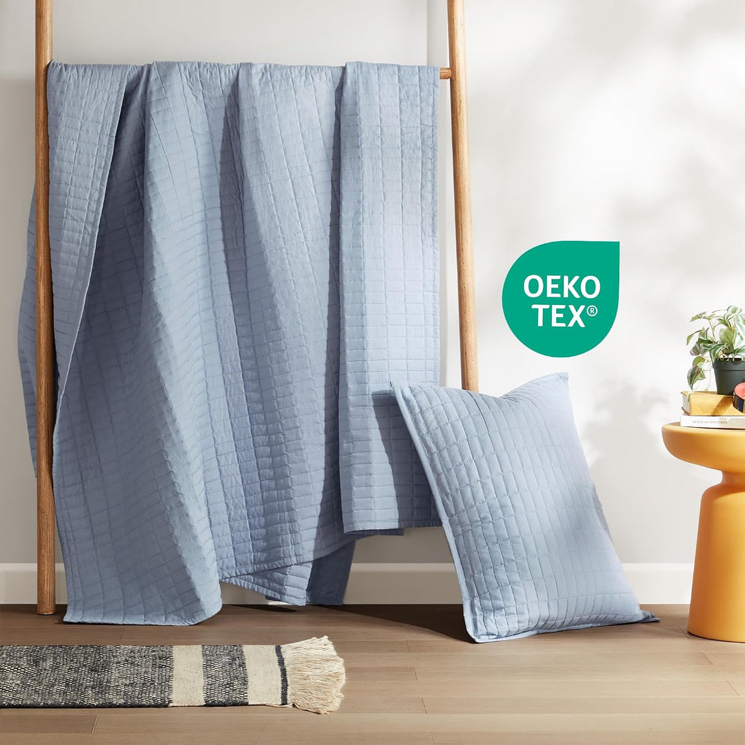 Comfort Spaces Kienna Steppdecken-Set – luxuriöses doppelseitiges Steppdesign Ganzjährig, leicht, Ta