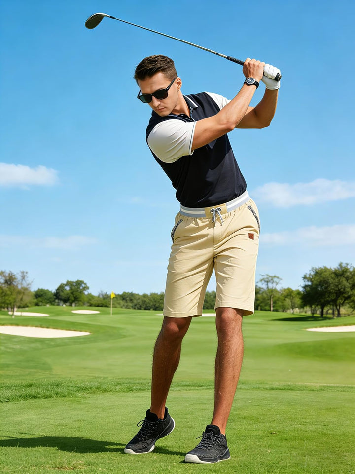 Tansozer Herrenshorts Herren Shorts Baumwolle Sommer Shorts mit Taschen Herren M Kaki, M Kaki