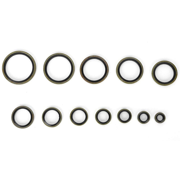 Hydraulik Dichtringe mit Gummilippe, M6 bis M30 Dichtungsringe-Set für Ölablassschrauben 12 Verschie