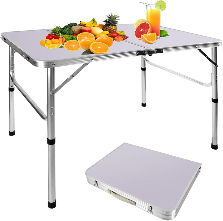 Klapptisch, tragbar, zusammenklappbar, Camping-Picknicktisch, extra starke Aluminium-Garder-Tische m