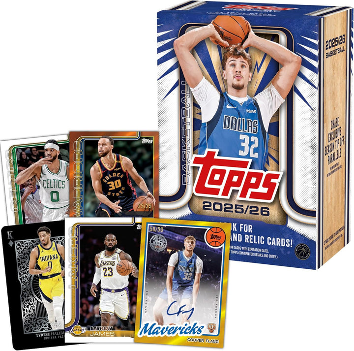2025-26 Topps Basketball – Vorteilsbox (12 Karten pro Packung, 7 Packungen pro Box)