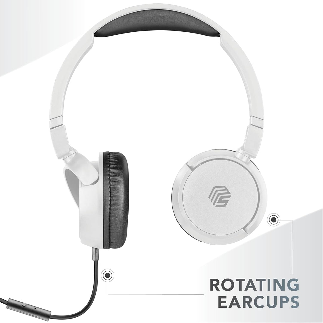 Music Sound | Bügelkopfhörer mit Kabel Over Ear Basic | On-Ear-Kopfhörer Faltbarer Kopfbügel mit 1,2