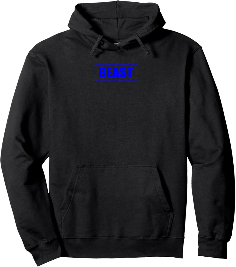 Beast Gym Motivation blaue Farbe Fitness Workout Sport Pullover Hoodie