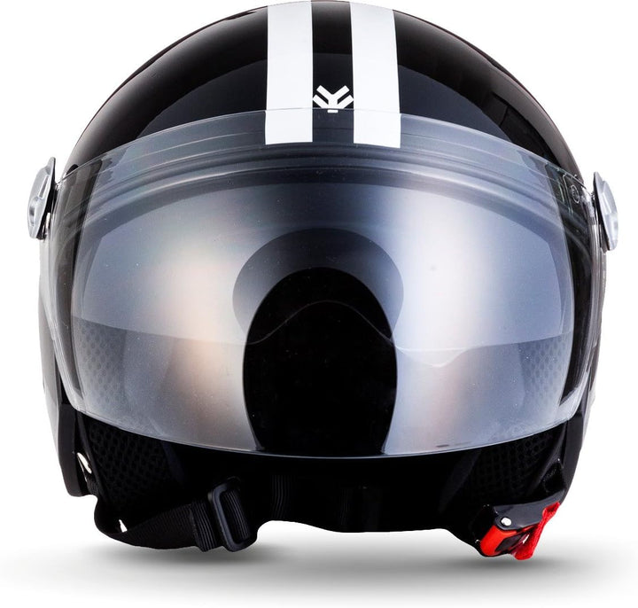 ARMOR HELMETS® AV-63 „Fun Matt Black“ · Jet-Helm · Motorrad-Helm Roller-Helm Scooter-Helm Moped Mofa